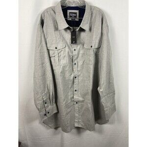 Premium Xpression PX Sz 2XL Men’s Button Down NWT Button Sleeves And Pockets